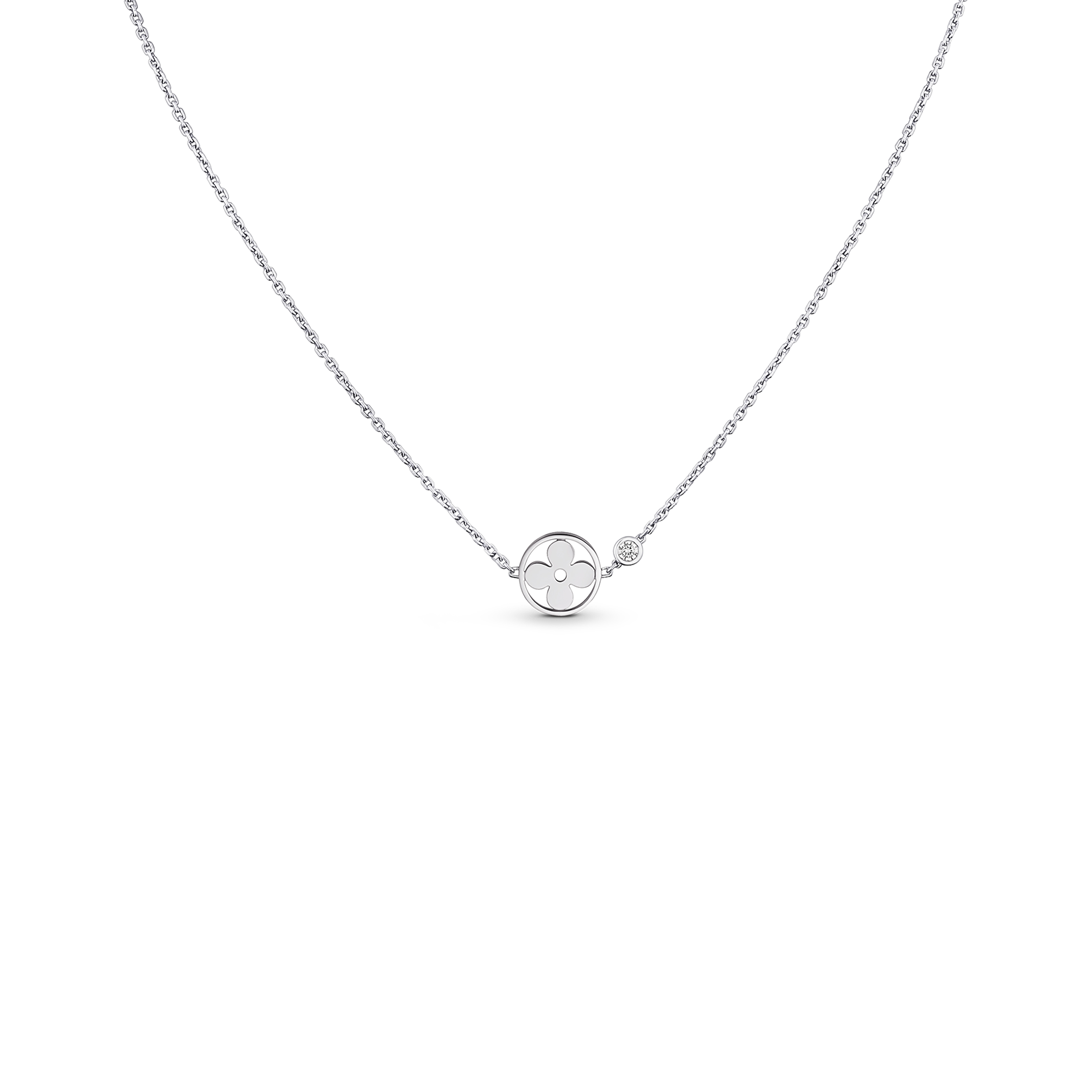 l**is V*t*n blossom pendant, white gold and diamond q93279